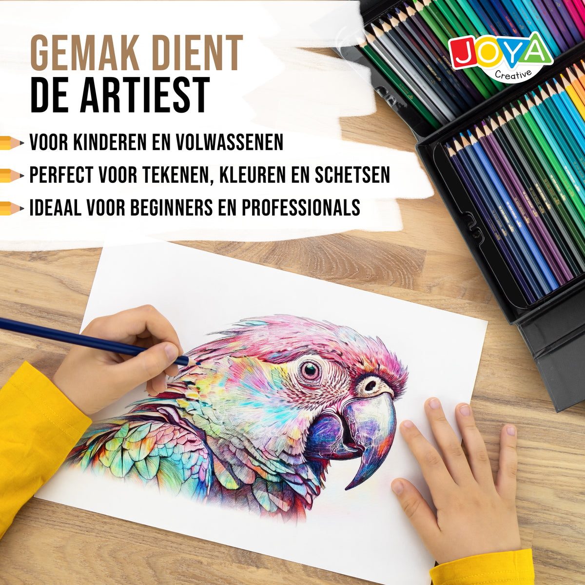 Joya Creative Professionele Kleurpotloden Set 72 Kleuren – Premium Tekenset voor Volwassenen en Kinderen