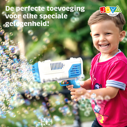 Joya Creative Bubble Gun with LED Lighting - Automatic Bubble Gun for Kids Including Bubble Solution