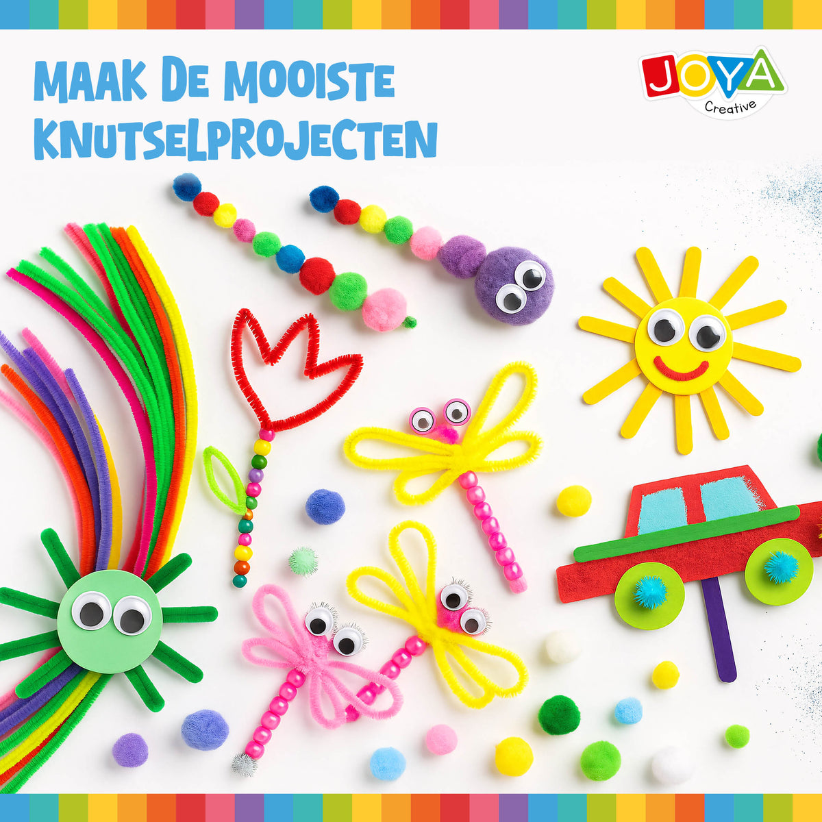 Joya Creative Maletín de manualidades de 1000 piezas - Kit de manualidades para niños