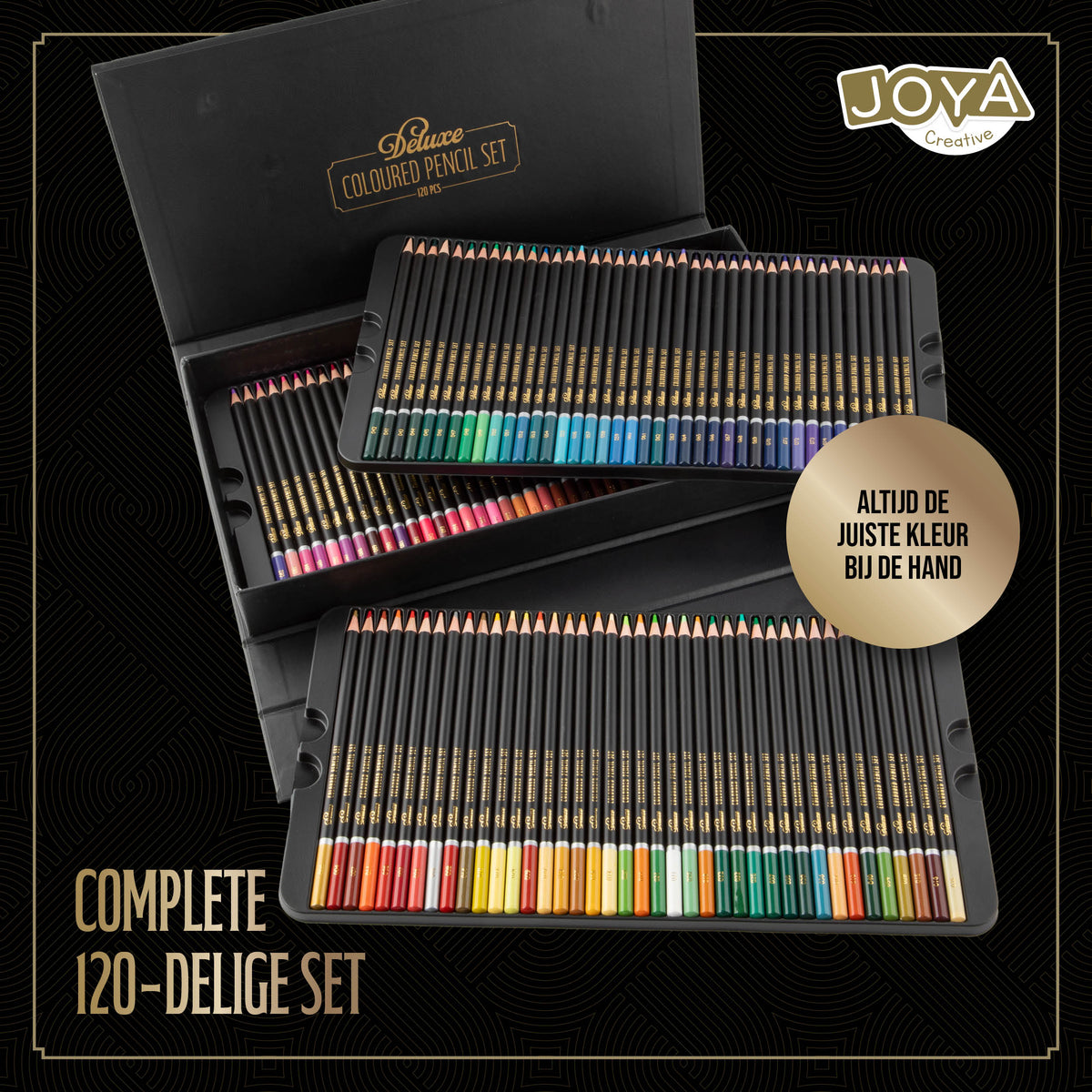 Joya Creative Set profesional de lápices de colores de 120 colores – Set de dibujo premium para adultos y niños en una caja de lujo