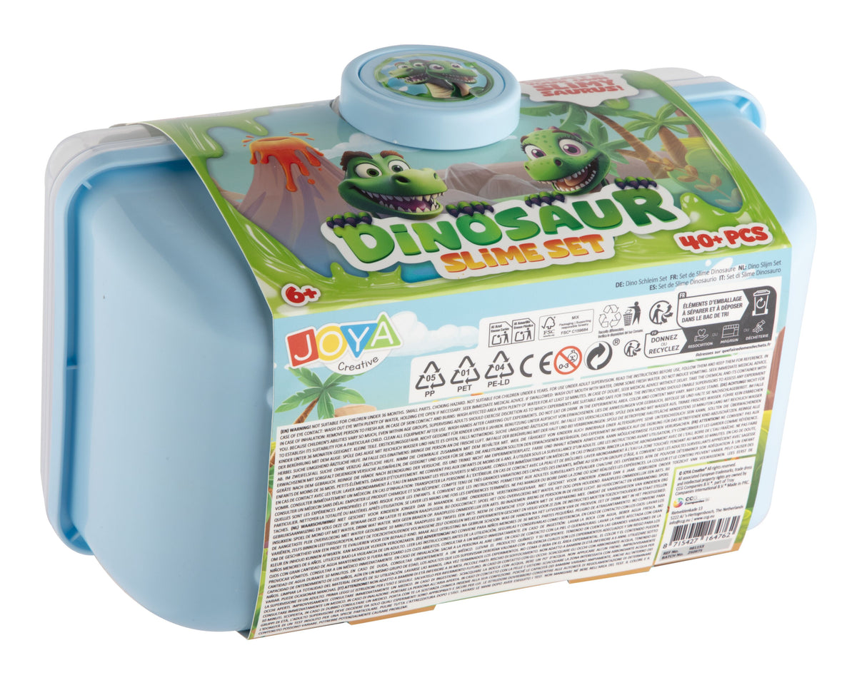 Joya Creative Dino Slijm Pakket 40 Delig – Complete Slime Maak Set voor Kinderen met Dinosaurussen en Accessoires