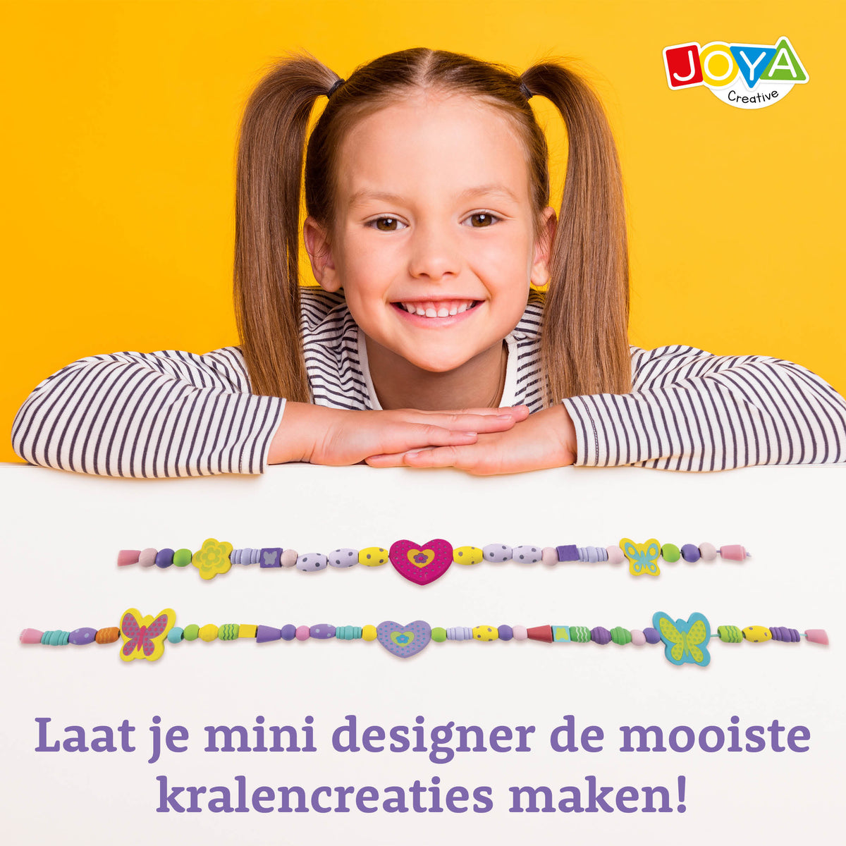 Joya Creative Set de 142 piezas para hacer joyas de madera - Set de abalorios FSC con caja de almacenamiento de madera para niños