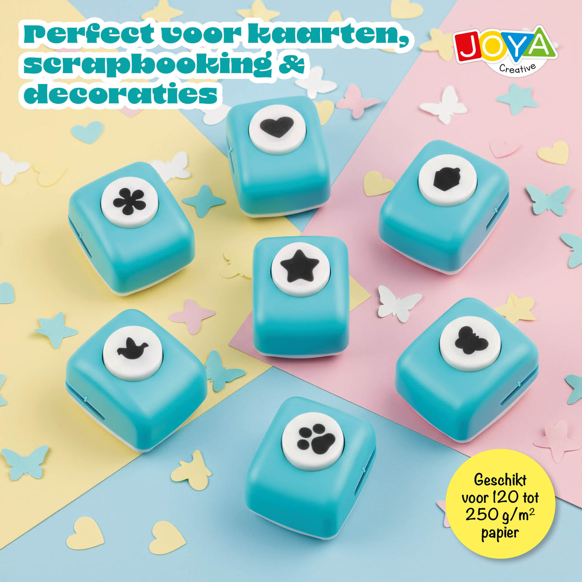 Joya Creative Punches and Embossing Set 20 Pieces – Figure Punches, Embossing Molds and Die Cut Set for Paper Crafting