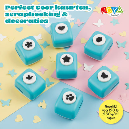Joya Creative Punches and Embossing Set 20 Pieces – Figure Punches, Embossing Molds and Die Cut Set for Paper Crafting