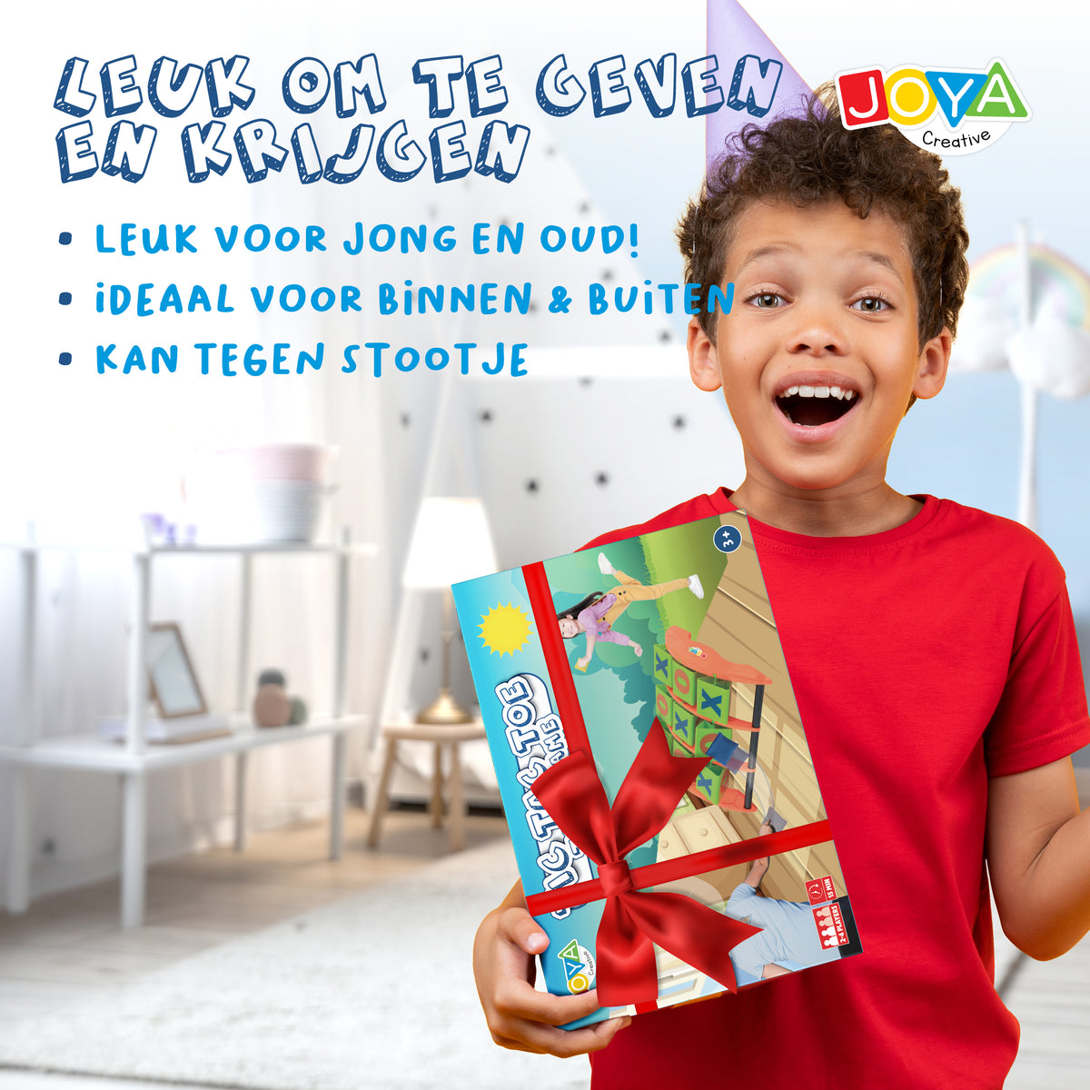 Joya Creative Juego de tres en raya – Juego familiar para 2-4 jugadores