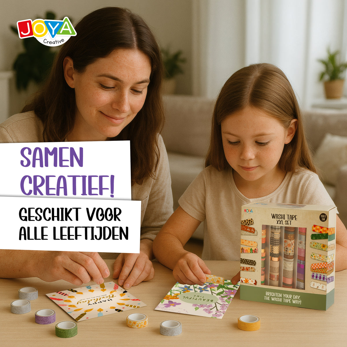 Joya Creative Set de cinta washi de 108 piezas – Accesorios para bullet journal, scrapbooking y journaling
