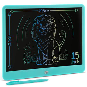 Joya Creative Digitaal Tekenbord 15 Inch Blauw – LCD Tekentablet voor Kinderen met Wisfunctie