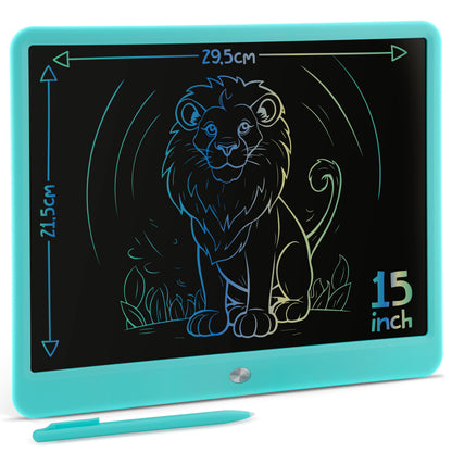 Joya Creative Digitaal Tekenbord 15 Inch Blauw – LCD Tekentablet voor Kinderen met Wisfunctie