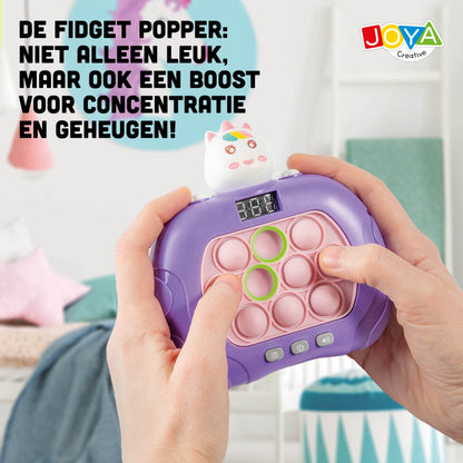 Joya Creative Pop It Game Controller Unicorn – 999 Levels Fidget Game met Licht, Geluid en Digitaal Display