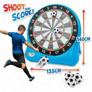 Joya Creative XXL Football Dartboard – Inflatable Football Game for Indoor and Outdoor with 3 Balls