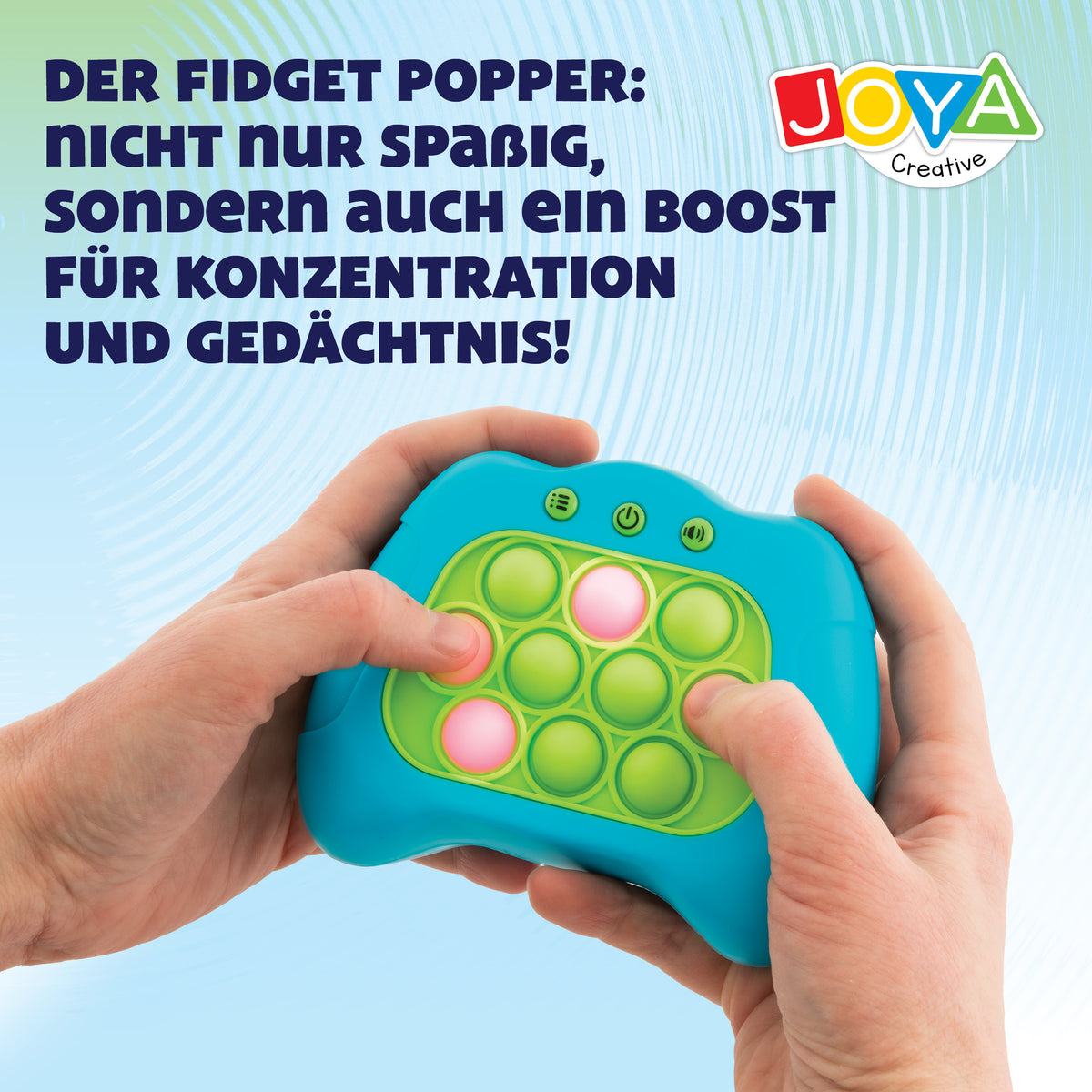 Joya Creative Pop It Spiel Controller – Quick Push Fidget Game mit Licht und Sound für Kinder