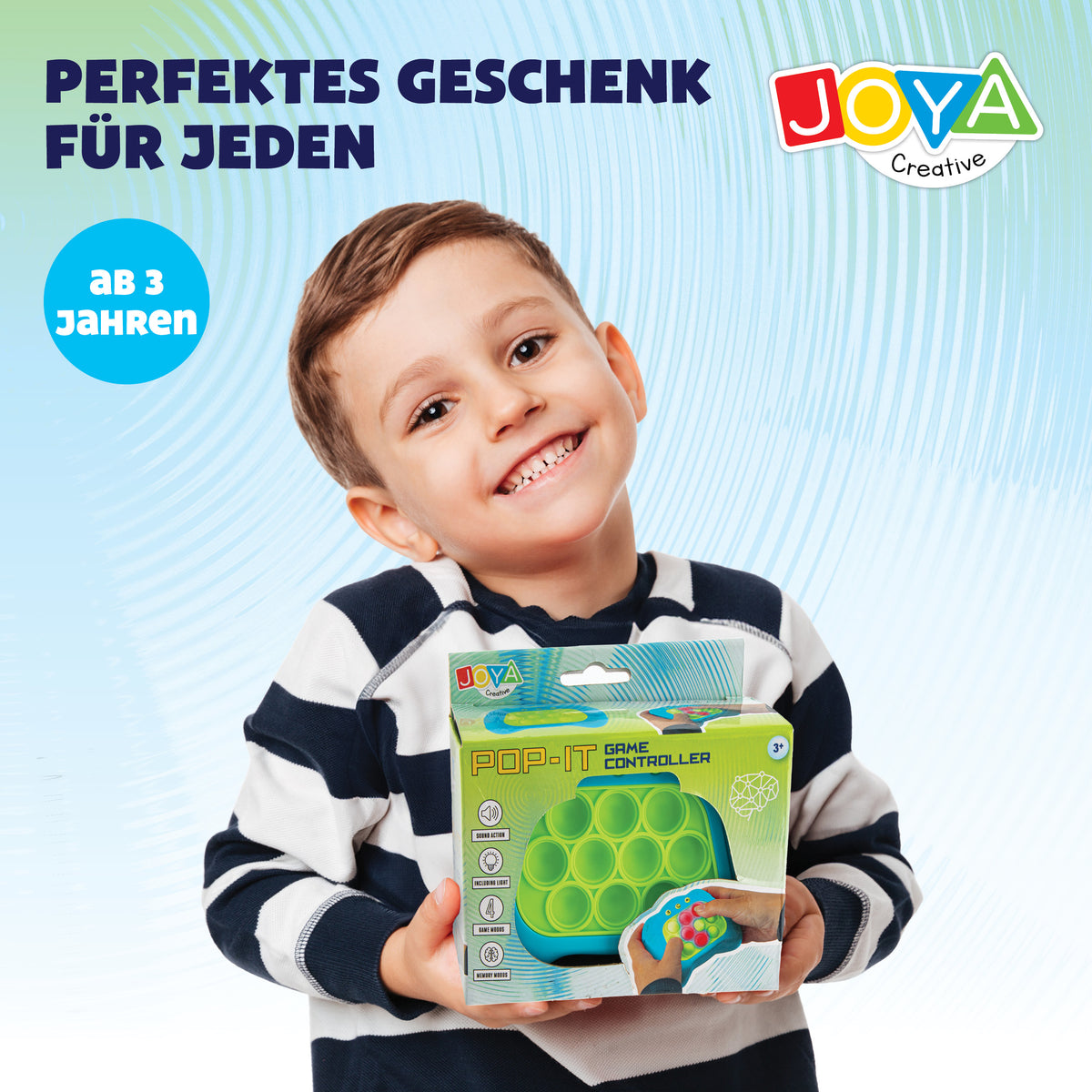 Joya Creative Pop It Spiel Controller – Quick Push Fidget Game mit Licht und Sound für Kinder