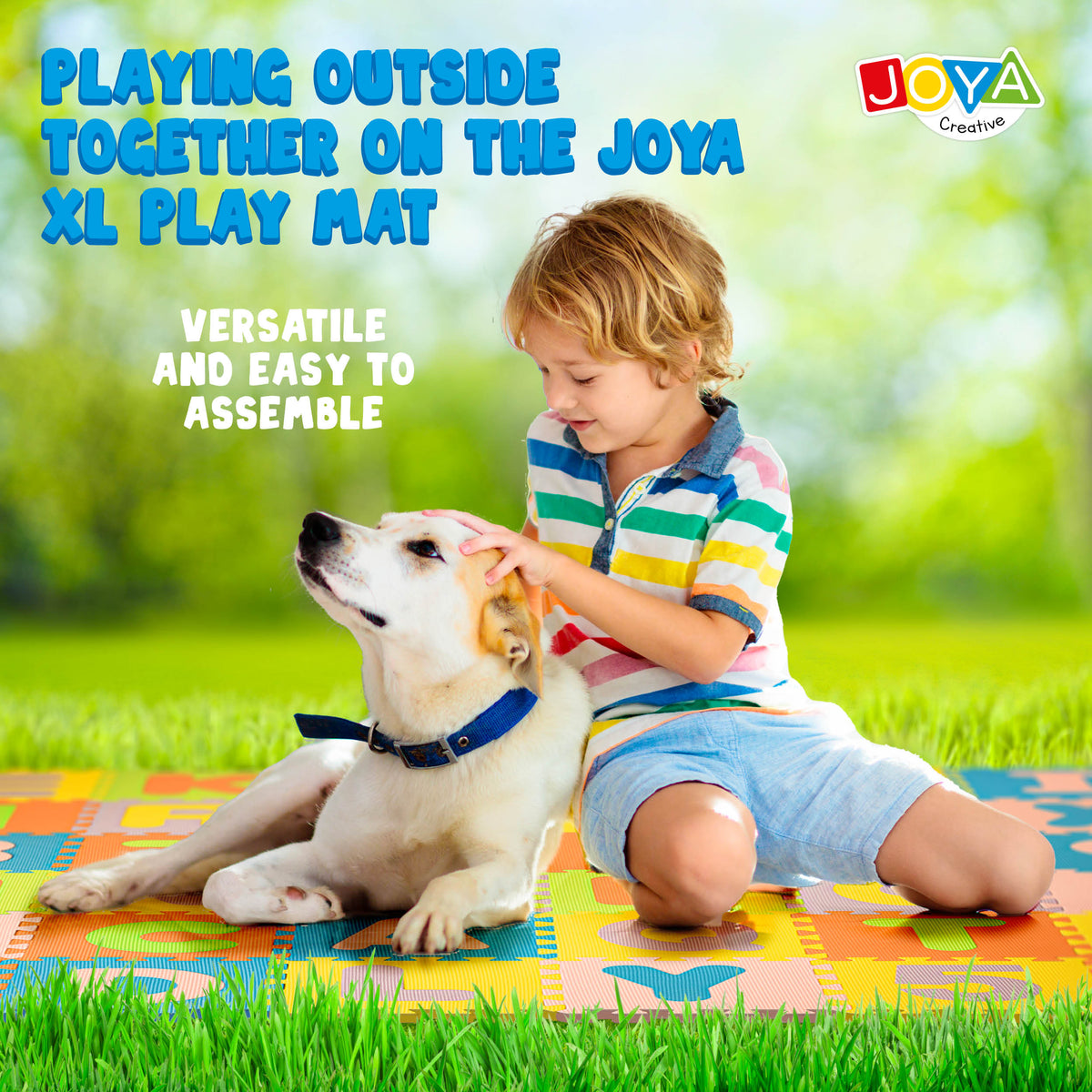 Joya Creative Play Mat XL 180x180 cm – 86-Piece EVA Foam Puzzle Mat for Babies and Children