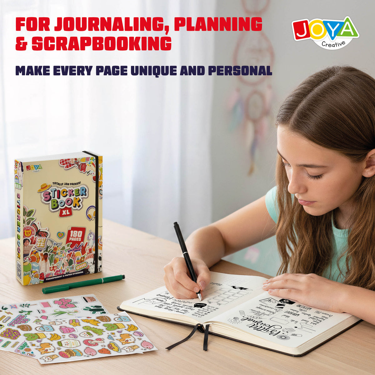 Joya Creative Sticker Book XL – 7,500 Stickers for Journaling, Scrapbooking, Bullet Journal, and Planner Decoration