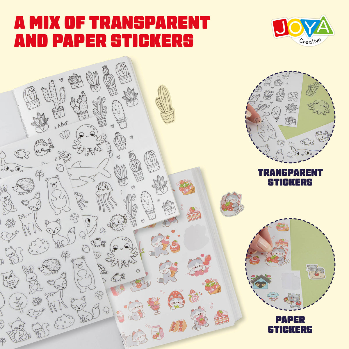 Joya Creative Sticker Book XL – 7,500 Stickers for Journaling, Scrapbooking, Bullet Journal, and Planner Decoration