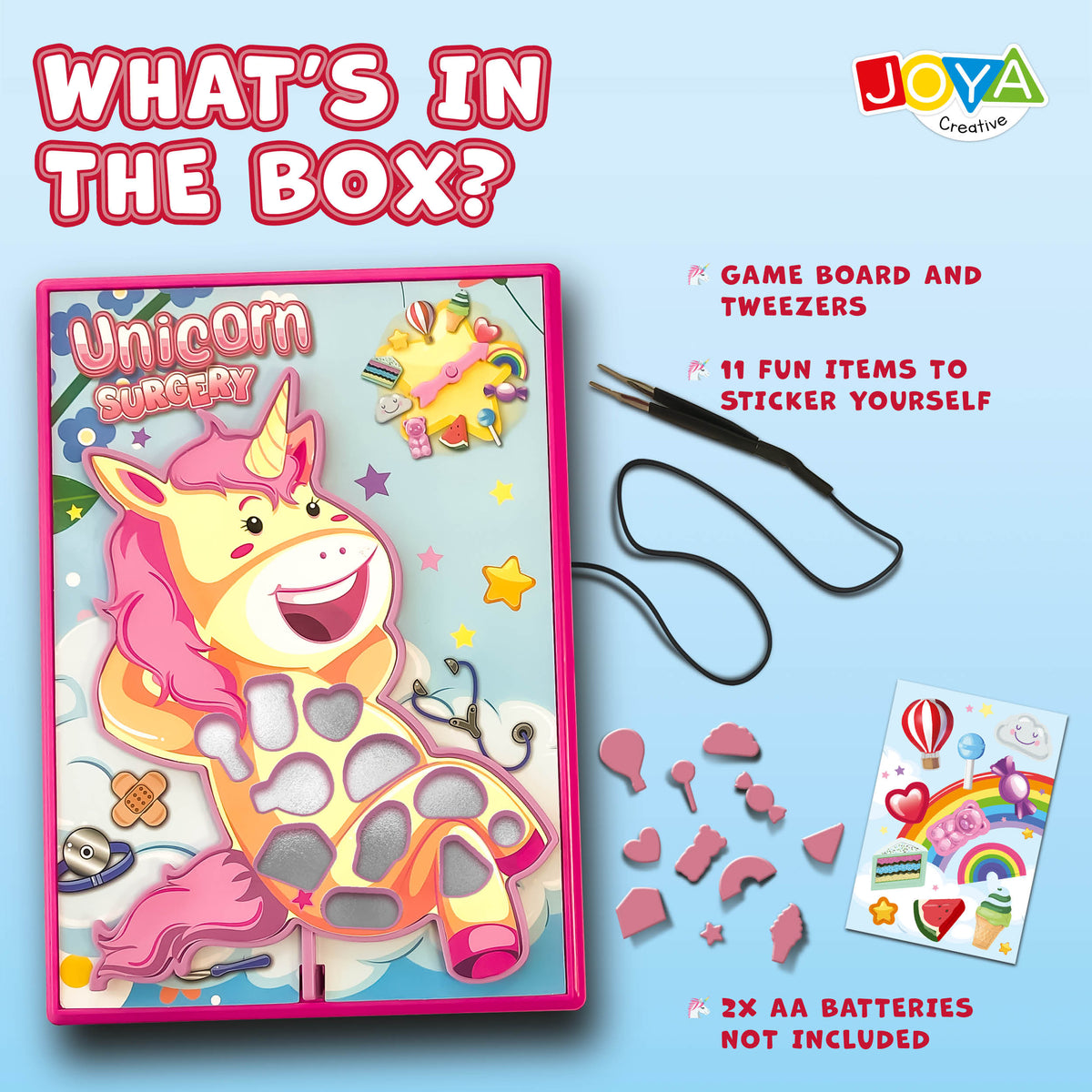 Joya Creative Unicorn Operation Game - Exciting Skill Game for Kids with Light and Sound