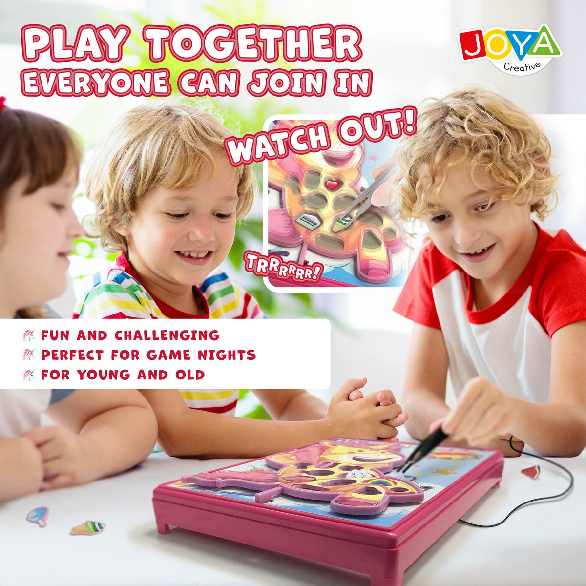 Joya Creative Unicorn Operation Game - Exciting Skill Game for Kids with Light and Sound