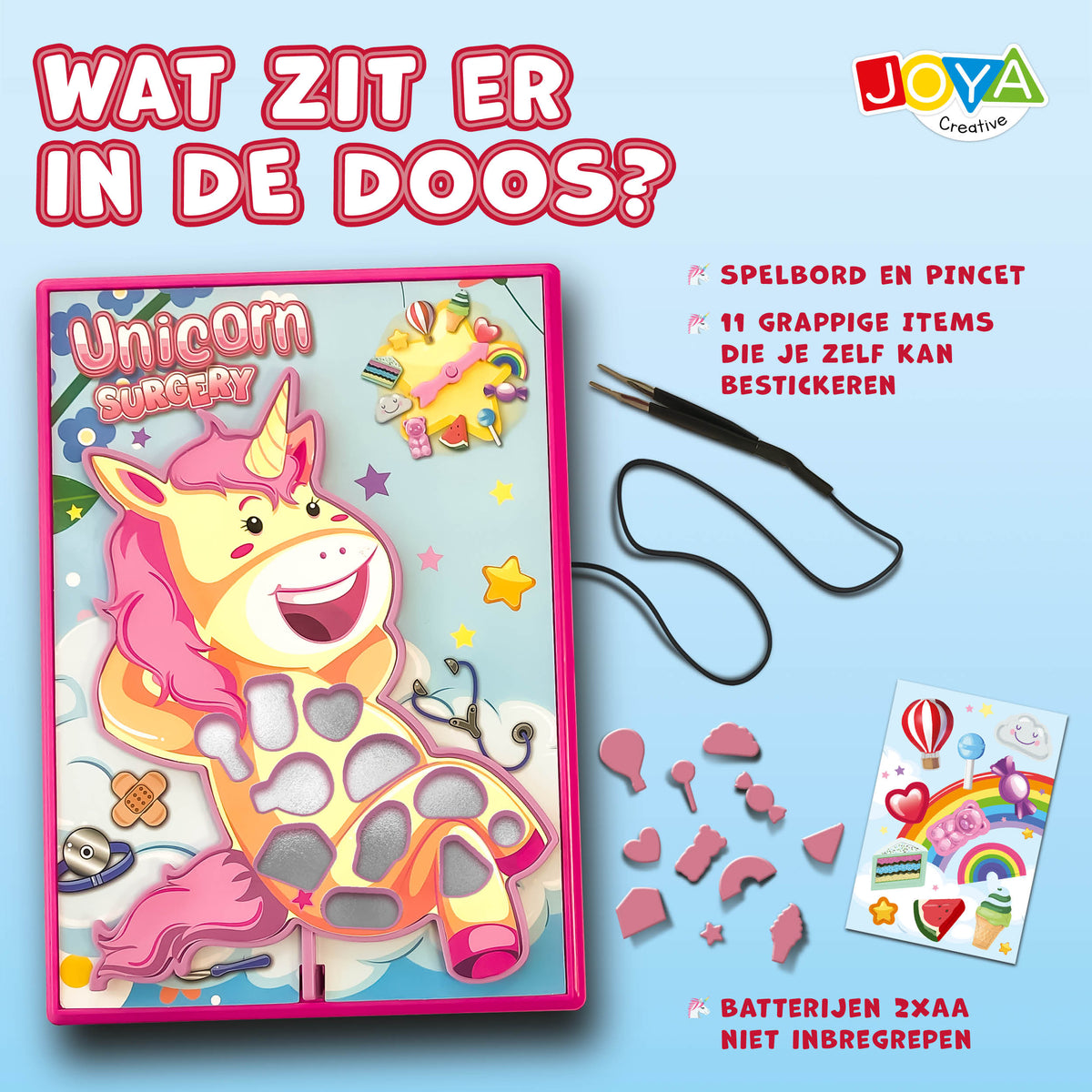 Joya Creative Unicorn Operatiespel – Spannend Behendigheidsspel voor Kinderen met Licht en Geluid