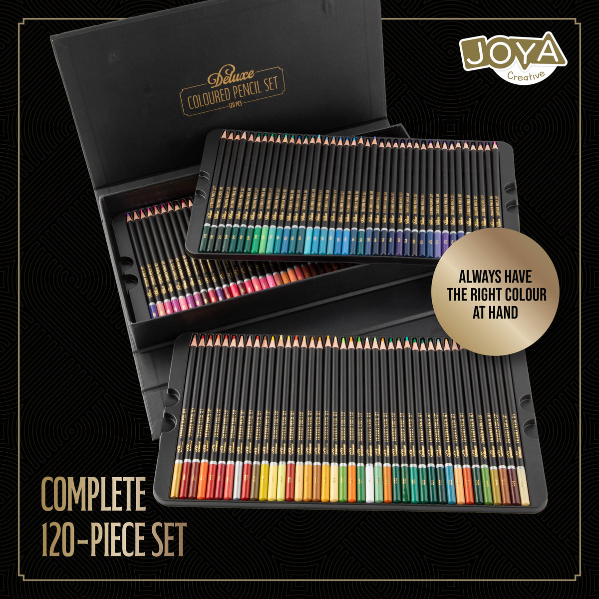 Joya Creative Professional Colored Pencils Set 120 Colors – Premium Drawing Set for Adults and Children in Luxury Storage Box