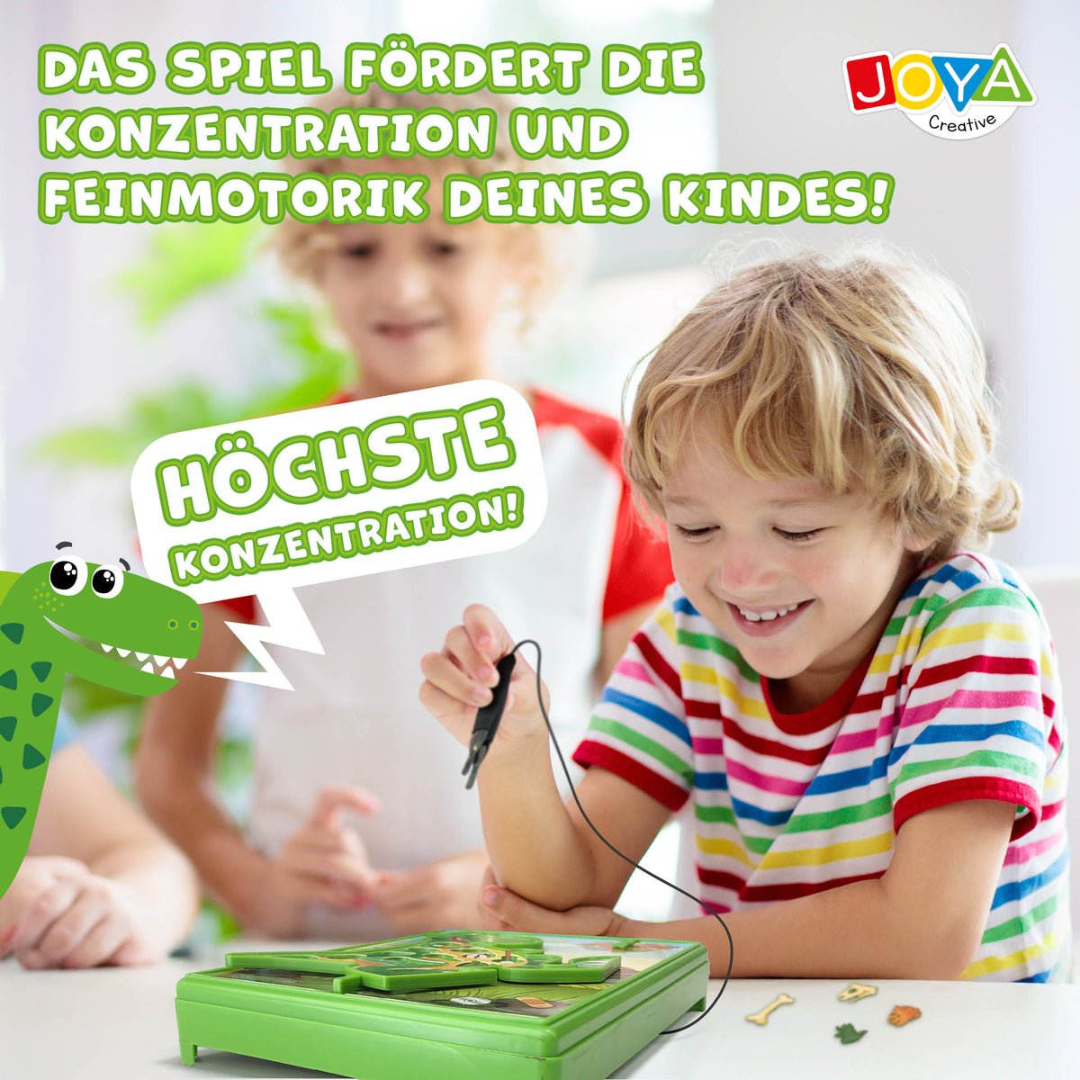 Joya Kreatives Dino-Operationsspiel – Spannendes Geschicklichkeitsspiel für Kinder mit Licht- und Soundeffekten