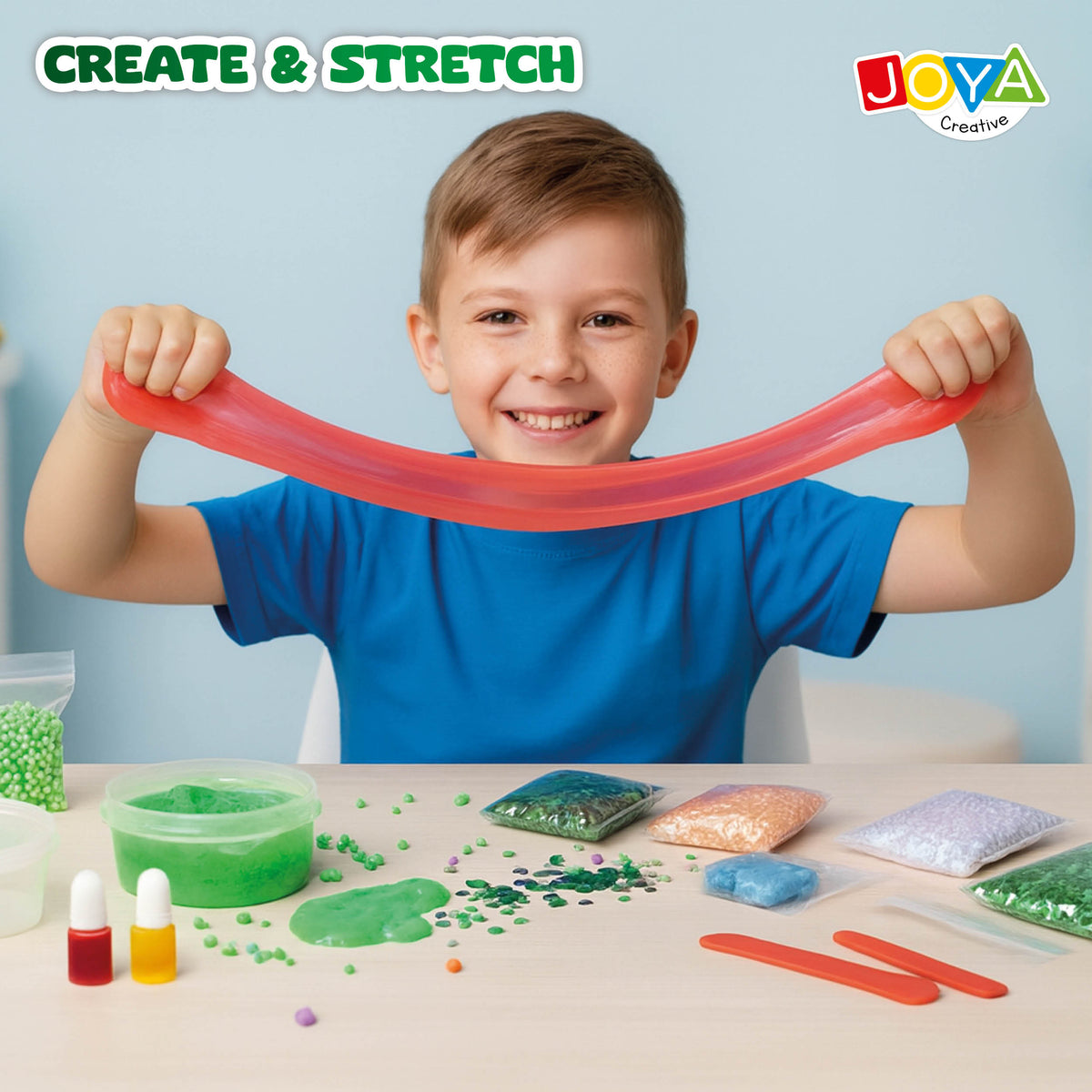 Joya Creative Dino Slime Kit 40 Pieces - Complete Slime Making Set for Kids with Dinosaurs and Accessories