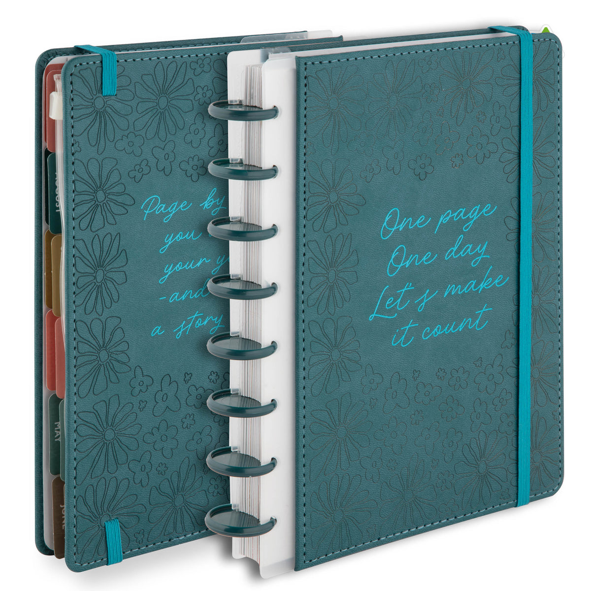 Joya Creative Luxe Planer A5 undatiert – Hardcover-Terminkalender, Ringbuch-Journal, Organizer mit Stickern und Lineal