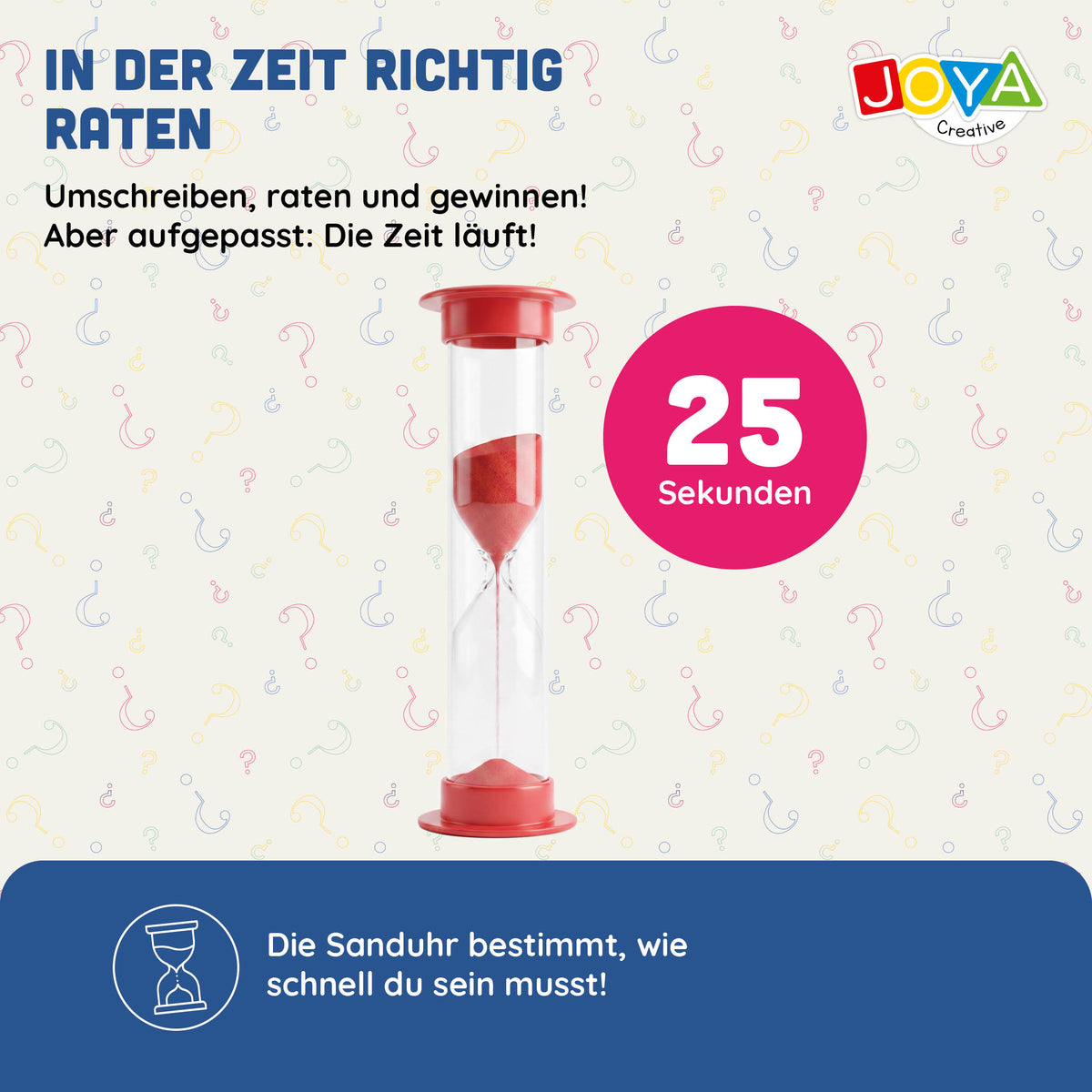 Joya Creative Sag es schnell Partyspiel – Niederländisches Gesellschaftsspiel für Gruppen | Schnelles Denk- und Ratespiel für Familie & Freunde