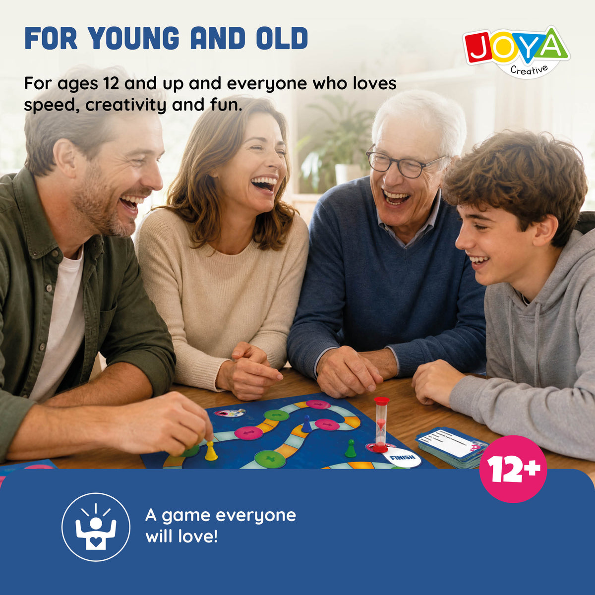 Joya Creative Say It Fast Party Game – Dutch Board Game for Groups | Fast Thinking and Guessing Game for Family & Friends