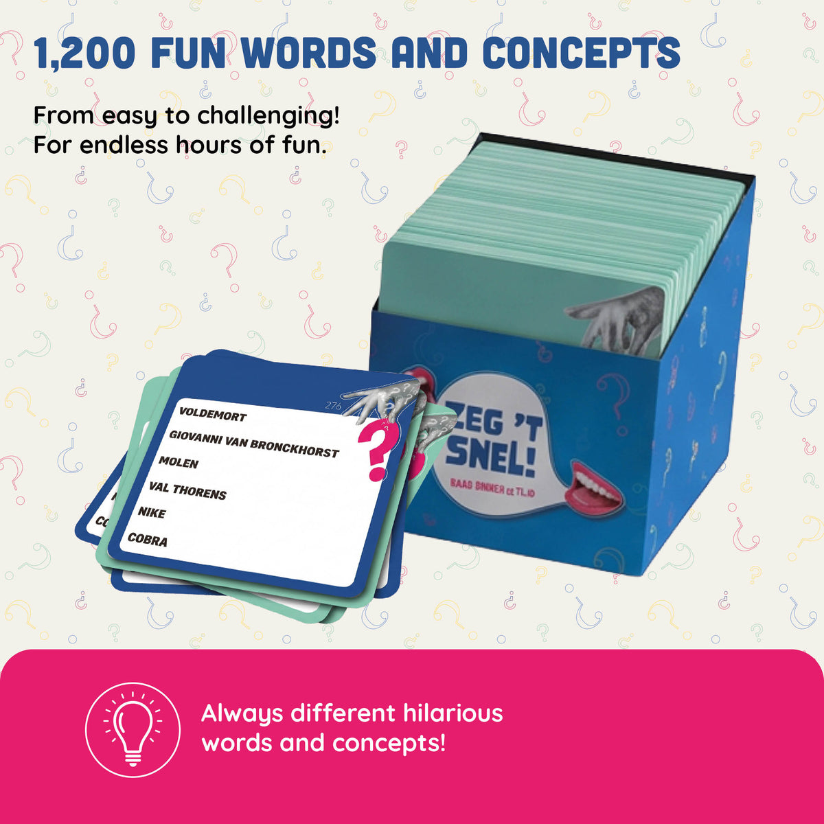 Joya Creative Say It Fast Party Game – Dutch Board Game for Groups | Fast Thinking and Guessing Game for Family & Friends