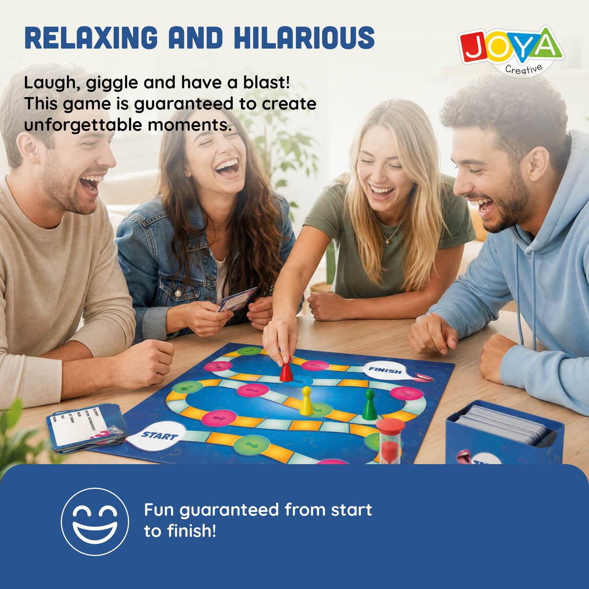 Joya Creative Say It Fast Party Game – Dutch Board Game for Groups | Fast Thinking and Guessing Game for Family & Friends