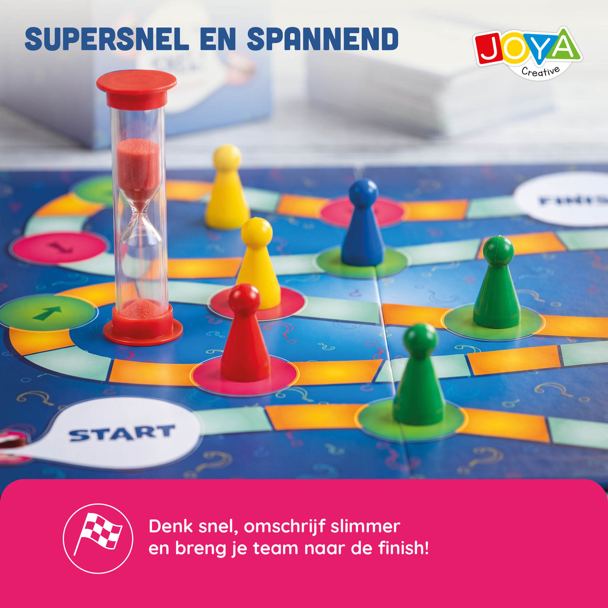 Joya Creative Juego de fiesta Di lo rápido - Juego de mesa en neerlandés para grupos | Juego rápido de pensar y adivinar para familiares y amigos
