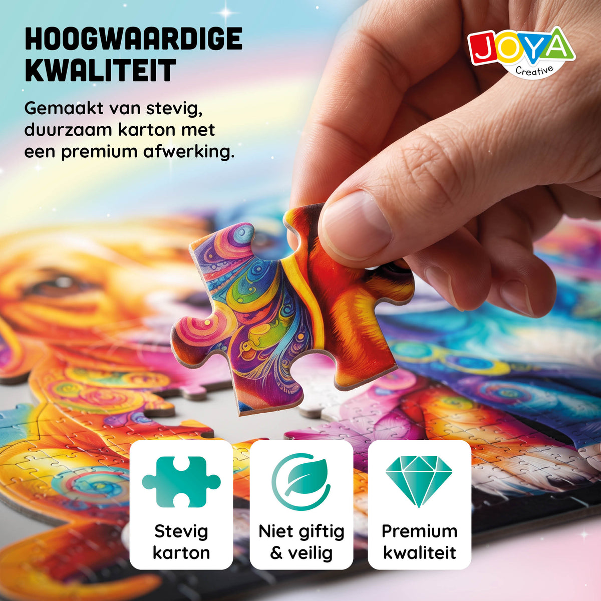 Joya Creative Puzzle de animales 2 en 1 - Puzzle de perros y gatos con 685 y 632 piezas | 70 x 50 cm