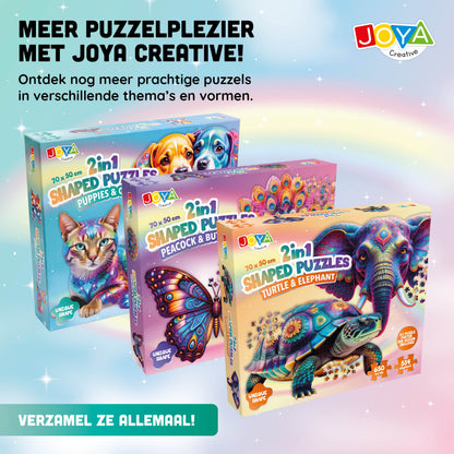 Joya Creative Puzzle de animales 2 en 1 - Puzzle de perros y gatos con 685 y 632 piezas | 70 x 50 cm