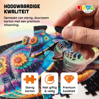 Joya Creative Puzzle Tortuga y Elefante 2 en 1 - 650 y 554 piezas | Puzzle premium de animales para adultos, 70 x 50 cm