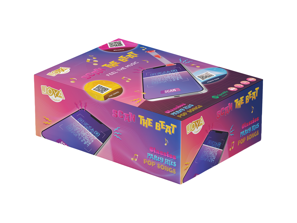 Joya Creative Scan the Beat – Music Game with Spotify | Music Bingo Party Game with 600 Songs for Family & Friends