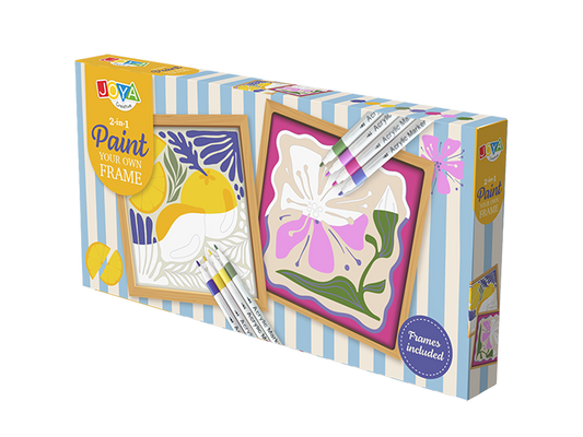 Joya Creative Paint by Numbers with Acrylic Pens - 2in1 Set - Canvas 13x13cm - Paint by Numbers for Adults and Children