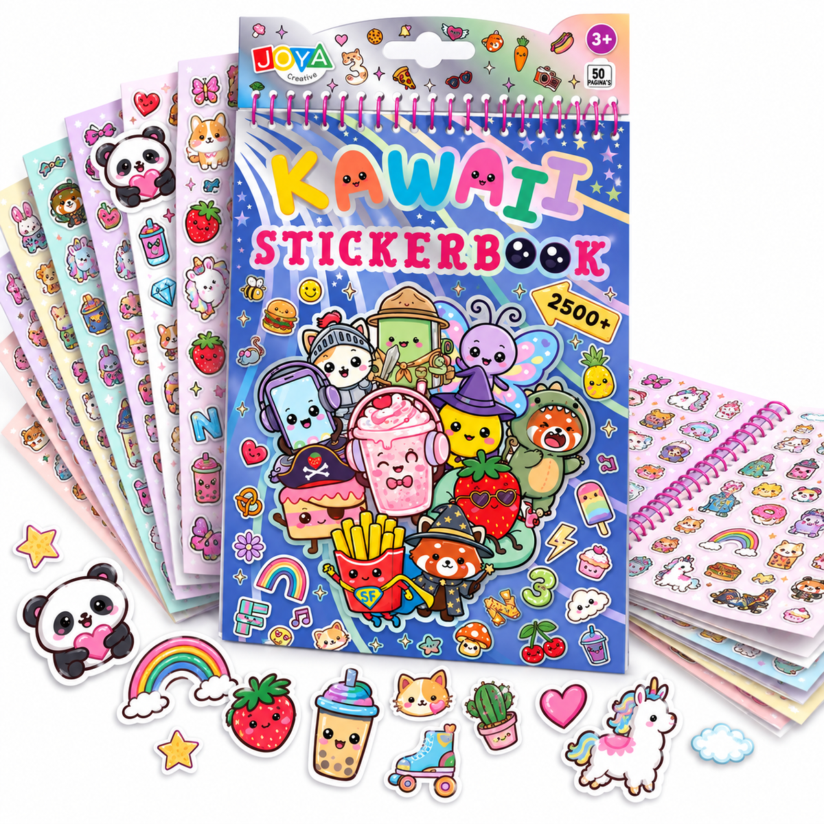 JOYA Creative Kawaii Stickerboek - 2500+ Stickers - 50 Pagina's - Voor Kinderen & Volwassenen - Scrapbooking, Journaling & Knutselen