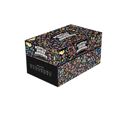 Joya Creative Set de rotuladores acrílicos, 240 unidades - Rotuladores de pintura para piedras decoradas - Punta de pincel flexible - Para adultos y niños - Elegante caja de almacenamiento