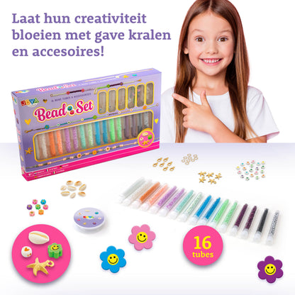 Joya Creative Beads Set for Jewelry Making – Starter Pack with 16 Types of Beads, Charms & Accessories