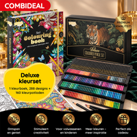 Deluxe Kleurset voor Volwassenen – 160 Kleurpotloden + Kleurboek 288 Designs | JOYA Creative