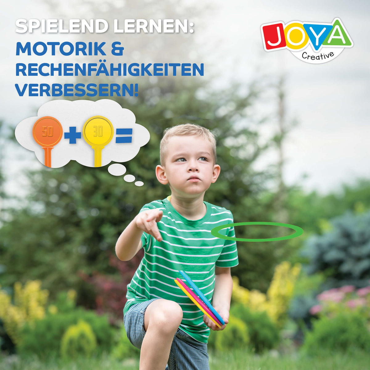Joya Creative 2-in-1 Outdoor-Spielzeug – Ringwurf & Hüpfspiel für Kinder ab 3 Jahren