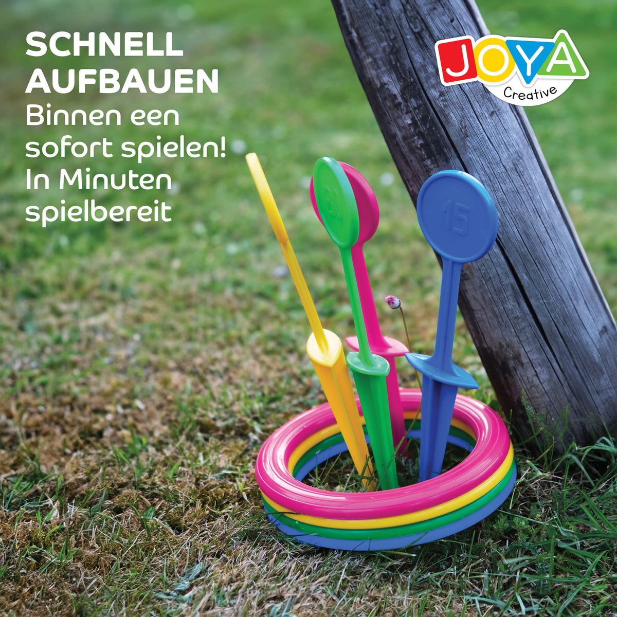 Joya Creative 2-in-1 Outdoor-Spielzeug – Ringwurf & Hüpfspiel für Kinder ab 3 Jahren