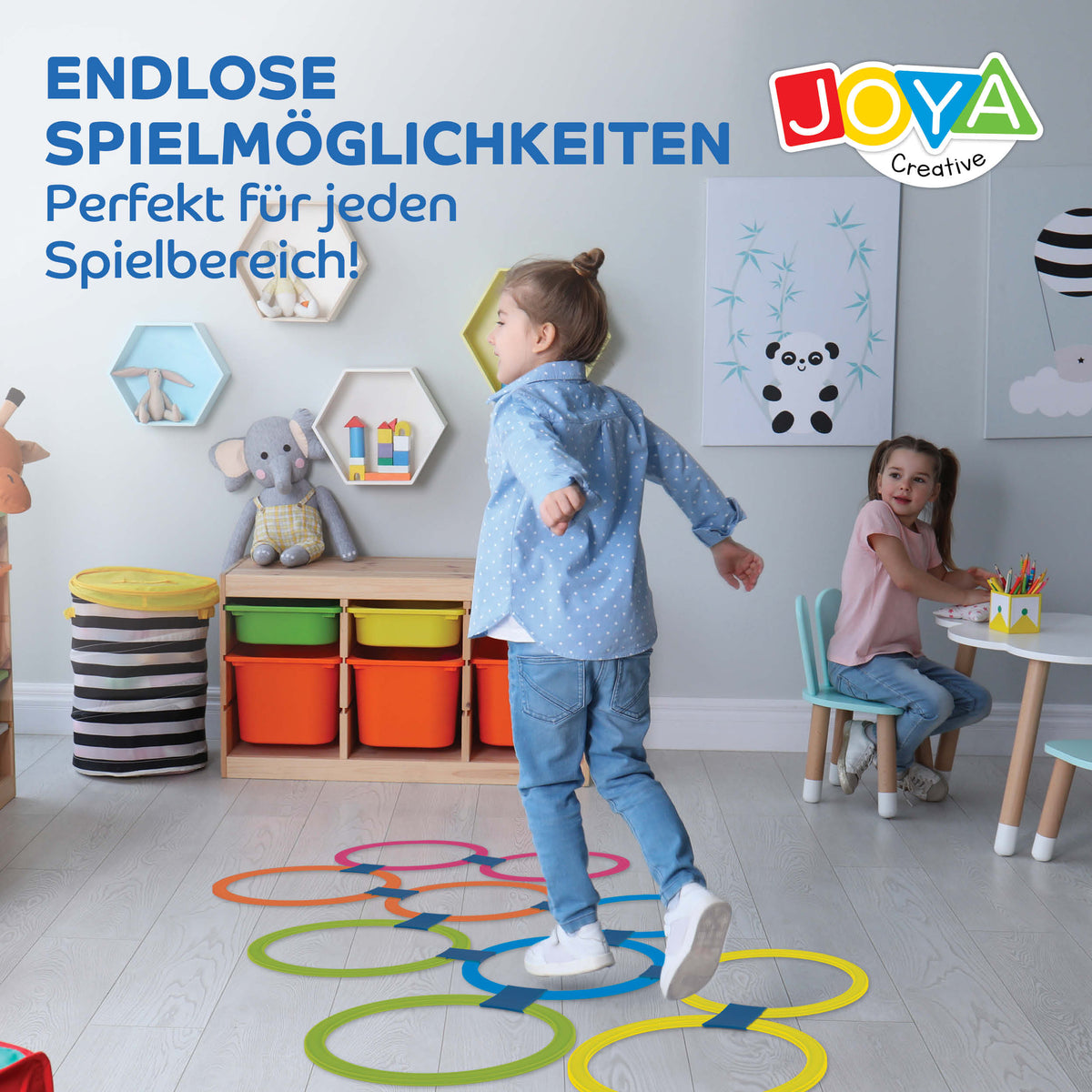 Joya Creative 2-in-1 Outdoor-Spielzeug – Ringwurf & Hüpfspiel für Kinder ab 3 Jahren
