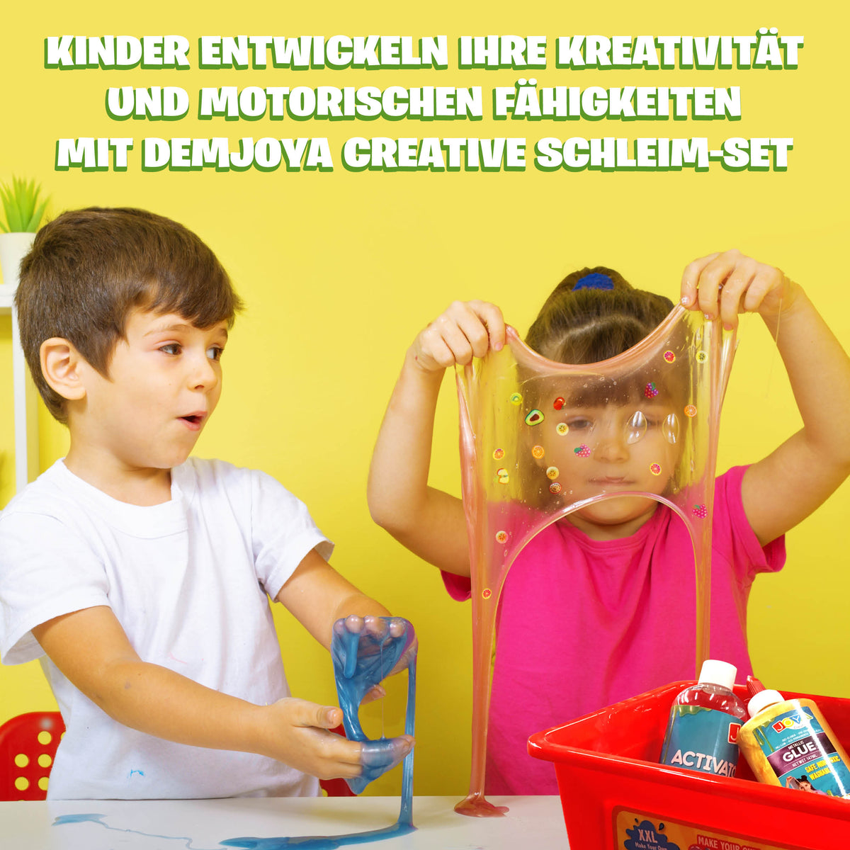 Joya Creative Schleim-Set XXL – Stelle Deinen eigenen Schleim her mit 6 Arten von Metallic-Schleim für Kinder