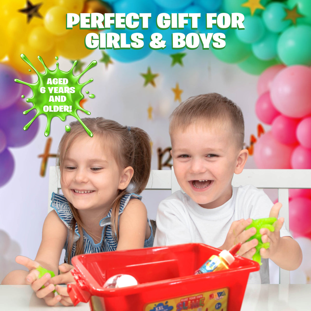 Joya Creative Slime Making Kit XXL – Make Your Own Slime with 6 Types of Metallic Slime for Kids