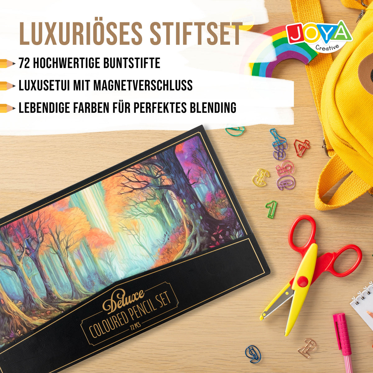 Joya Creative Professionelle Buntstifte Set 72 Farben – Premium Zeichenset für Erwachsene und Kinder