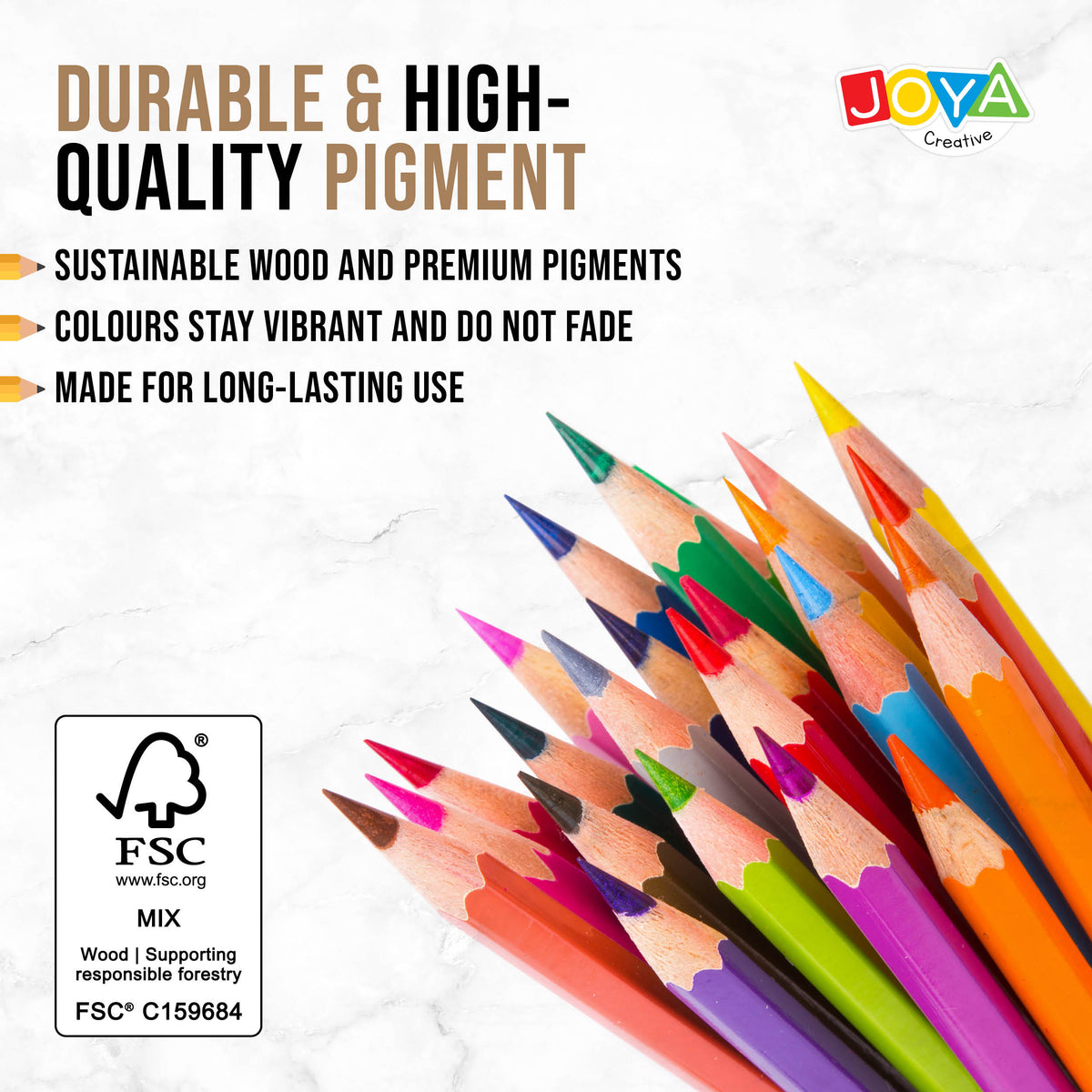 Joya Creative Professional Colored Pencils Set 72 Colors – Premium Drawing Set for Adults and Children