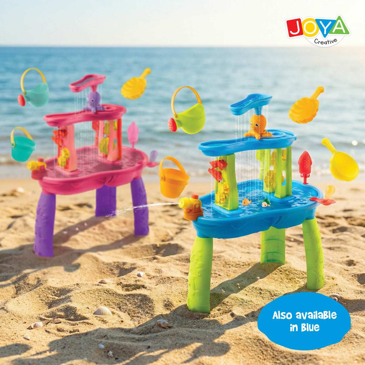 Joya Creative Water Table Pink 34 Pieces – Water Play Table for Girls with Waterfall and Accessories