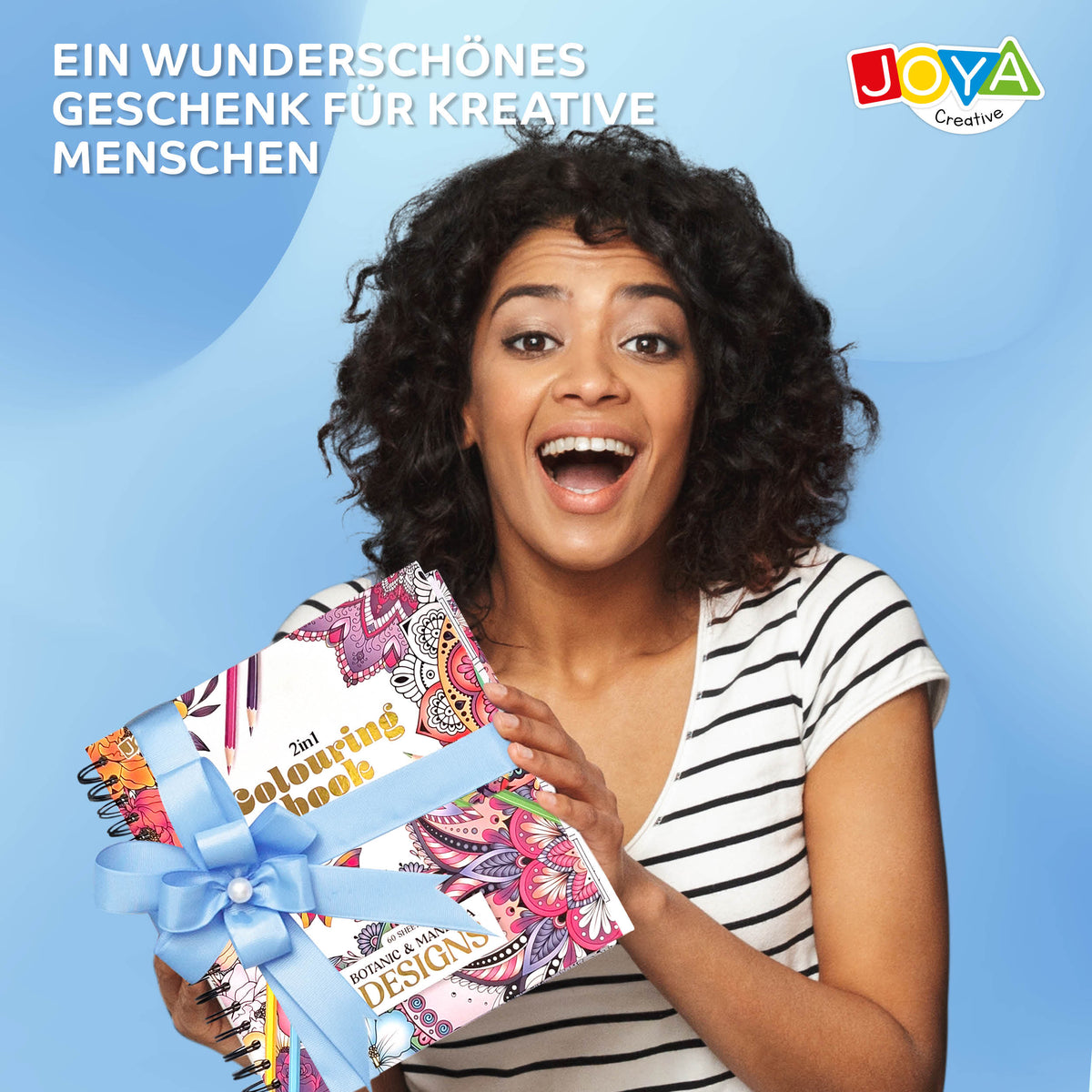 Joya Creative Luxe Malbuch für Erwachsene – 60 botanische und Mandala-Malvorlagen mit Spiralbindung und heraustrennbaren Seiten