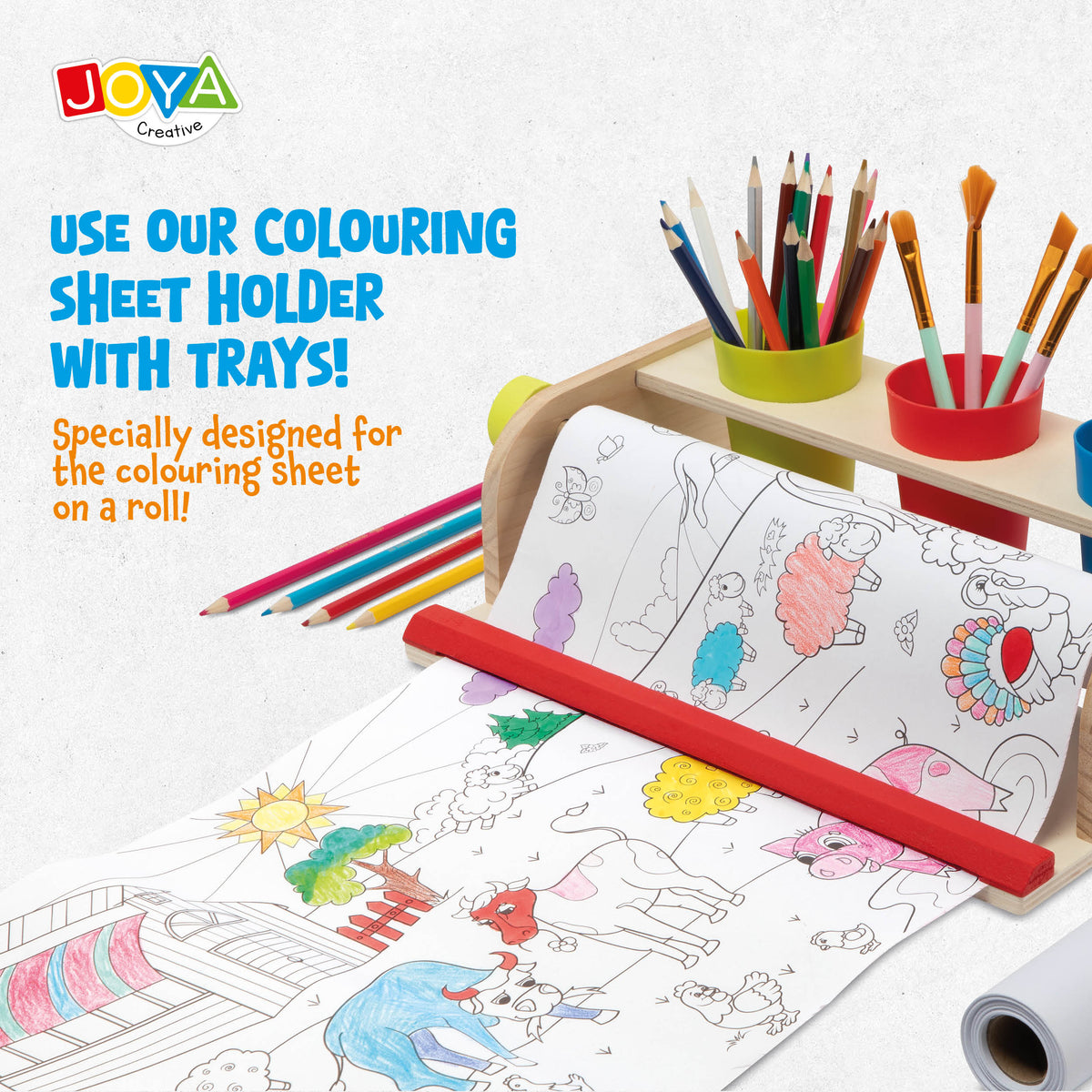 Joya Creative Colouring Roll Refill 3x10 Metres – Animal, Princess and Space Colouring Rolls for Paper Roll Holder
